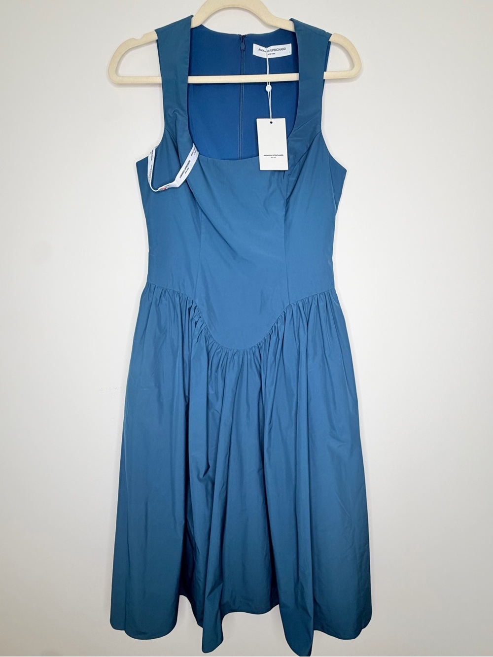 NWT ✨ Amanda Uprichard Caspian Midi Teal Dress Size Small $350 - Picture 3 of 7